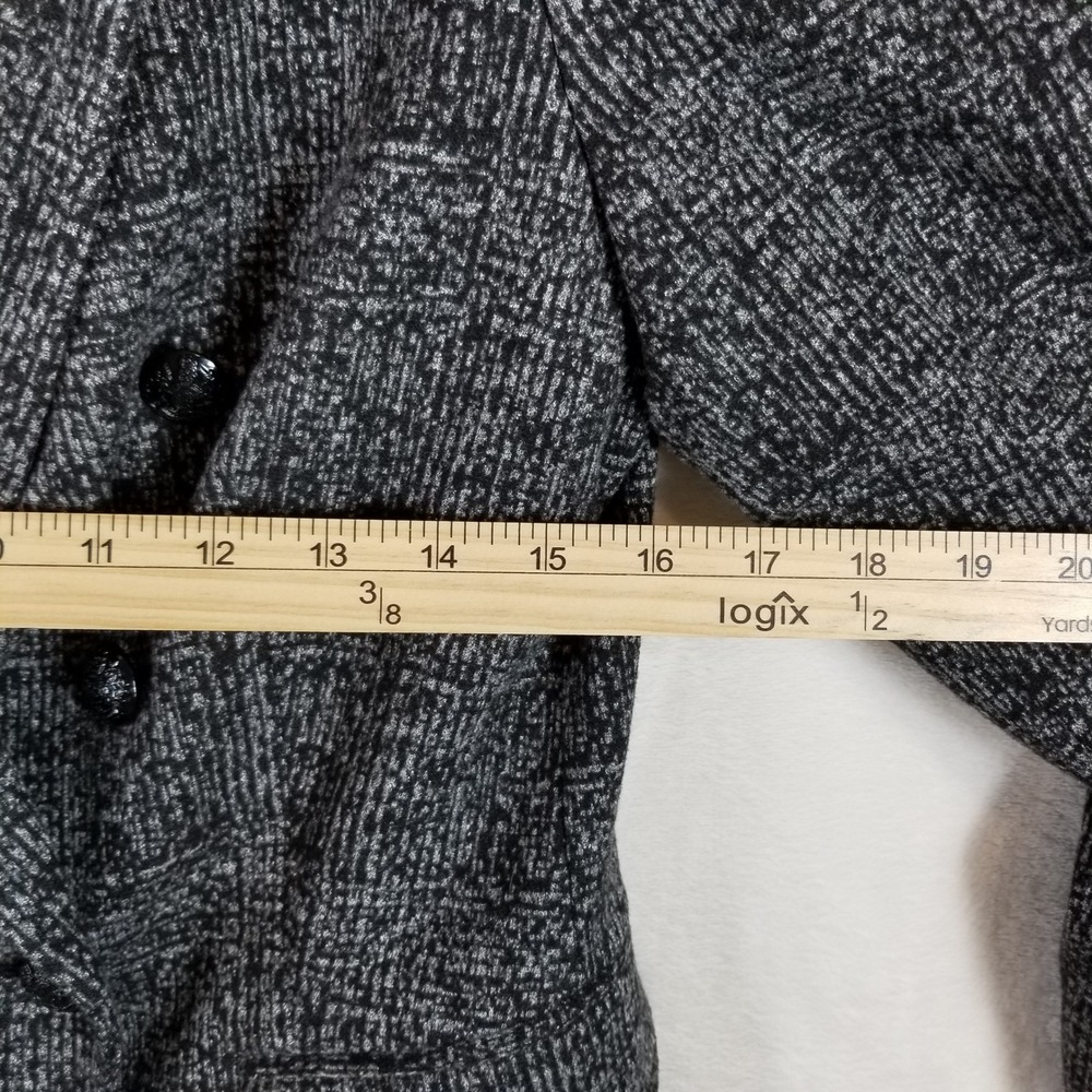 White House Black Market Studio Blazer Womens 6 Grey Double Breasted Textured - Picture 7 of 10